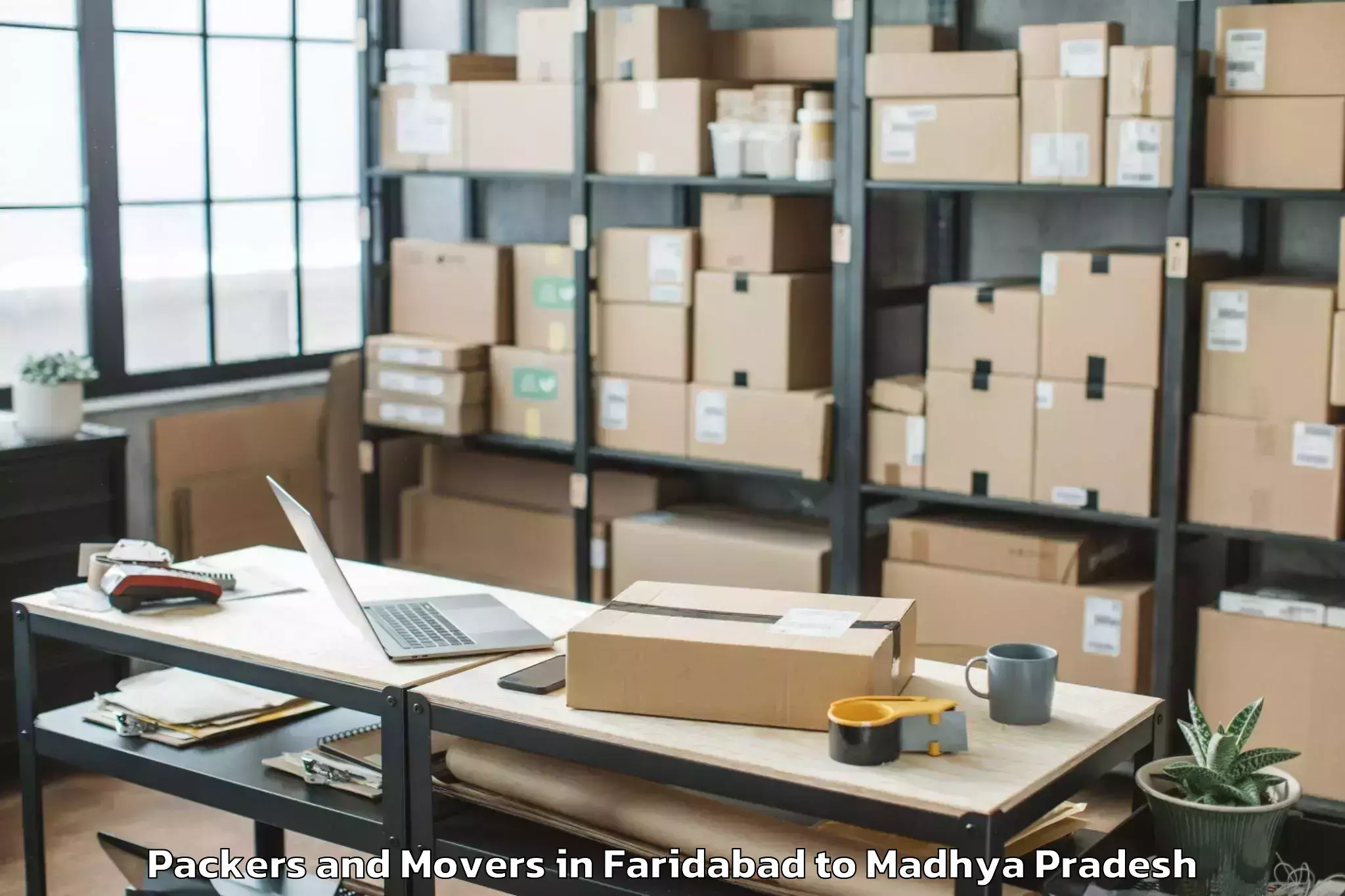 Quality Faridabad to Bijawar Packers And Movers